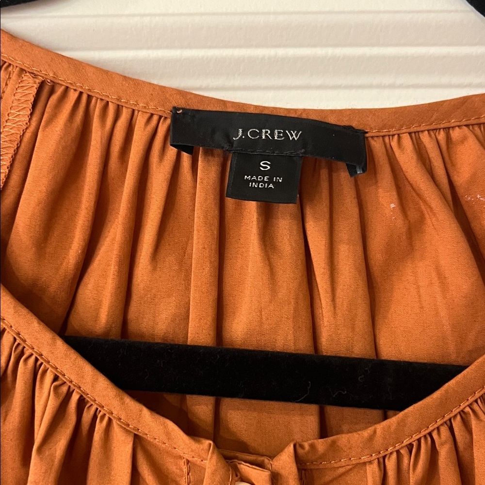 J. Crew Rust Button-Up Blouse - Picture 2 of 5